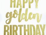 Happy Birthday Banner Golden Golden Birthday Etsy