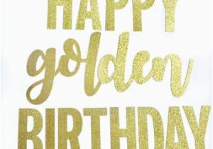 Happy Birthday Banner Golden Golden Birthday Etsy