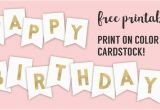 Happy Birthday Banner Golden Happy Birthday Banner Printable Template Paper Trail Design