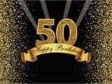 Happy Birthday Banner Golden Happy Happy 50th Birthday Party Gold Dots Sequins Banner