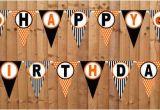 Happy Birthday Banner Halloween theme Halloween Happy Birthday Banner Diy Printable by