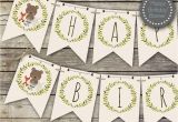 Happy Birthday Banner Hindi Woodland Birthday Banner Printable Happy Birthday Banner