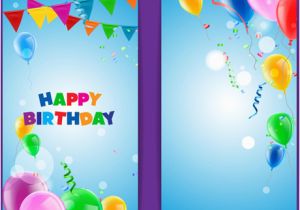 Happy Birthday Banner Images Free Download Confetti with Colored Balloons Birthday Banner Vector Free