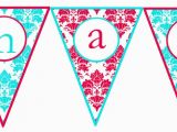 Happy Birthday Banner Images Free Download Items Similar to Instant Download Red Aqua Damask
