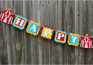 Happy Birthday Banner Images with Name Circus Birthday Banner Decorations or Name Banner for Circus