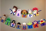 Happy Birthday Banner Images with Name Handmade toy Story Happy Birthday Banner by Craftophologie