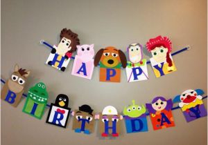 Happy Birthday Banner Images with Name Handmade toy Story Happy Birthday Banner by Craftophologie