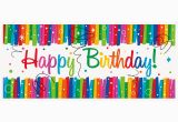 Happy Birthday Banner Images with Photo Rainbow Ribbons Happy Birthday Giant Banner