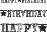 Happy Birthday Banner In Black and White 3 3m Classic Black White Happy Birthday Party Giant