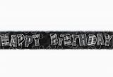 Happy Birthday Banner In Black Banner Foil Happy Birthday Black Glitz Decorations