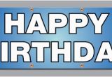 Happy Birthday Banner In Blue Hat Cake Blue Happy Birthday Vinyl Banners Vinyl Signs