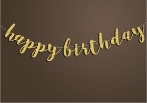 Happy Birthday Banner In Silver Happy Birthday Banner Black Silver Gold Glitter Script