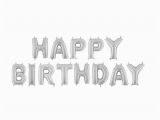 Happy Birthday Banner In Silver Happy Birthday Silver Letter Balloons Happy Birthday Silver