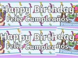 Happy Birthday Banner In Spanish Birthdays Display Banners Spanish Translation Spanish