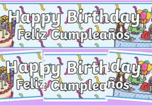 Happy Birthday Banner In Spanish Birthdays Display Banners Spanish Translation Spanish