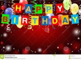 Happy Birthday Banner Inflatable Happy Birthday Party Background with Confetti and Balloons