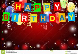 Happy Birthday Banner Inflatable Happy Birthday Party Background with Confetti and Balloons