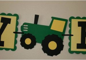 Happy Birthday Banner John Lewis Green and Yellow John Deere Tractor Banner Happy Birthday