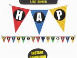 Happy Birthday Banner Lego Lego Birthday Party Banner Lego Happy Birthday Banner by
