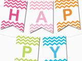 Happy Birthday Banner Letter Template Chevron Pennant Banner In 12 Colors Justin 39 S Surprise