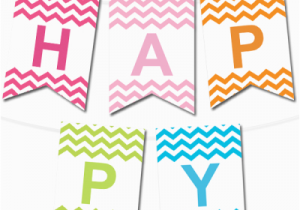 Happy Birthday Banner Letter Template Chevron Pennant Banner In 12 Colors Justin 39 S Surprise