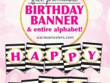 Happy Birthday Banner Maker Online Free Free Printable Happy Birthday Banner and Alphabet the