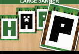 Happy Birthday Banner Minecraft Printable 8 Bit Party Banner Minecraft Party Ideas Instant Download