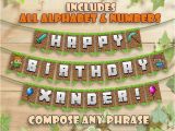 Happy Birthday Banner Minecraft Printable Pin On Eli 39 S 4th Bday Party