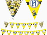 Happy Birthday Banner Minions Despicable Me Minion Printable Pdf File Happy Birthday