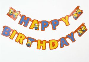 Happy Birthday Banner Minions Minion Happy Birthday Letter Banner Only 2 29