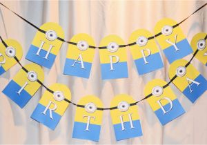 Happy Birthday Banner Minions Minions Birthday Banner Despicable Me Happy Birthday Banner