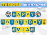 Happy Birthday Banner Minions Minions Birthday Banner Happy Birthday Banner by