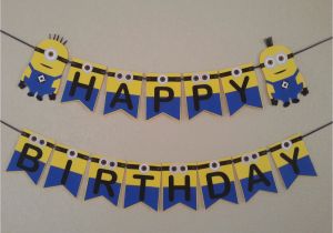 Happy Birthday Banner Minions Minions Despicable Me Happy Birthday Bannerfree Shipping Usa