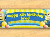 Happy Birthday Banner Minions Minions Happy Birthday Banner Custom Boys Birthday by