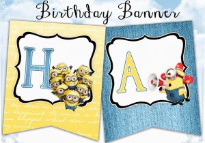 Happy Birthday Banner Minions Minions Happy Birthday Banner Minions Birthday Banner Bunting