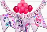 Happy Birthday Banner My Little Pony My Little Pony Birthday Banner Printable Digital My Little