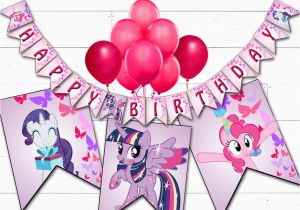 Happy Birthday Banner My Little Pony My Little Pony Birthday Banner Printable Digital My Little