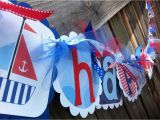 Happy Birthday Banner Nautical theme Nautical themed Happy Birthday Banner In by Burleygirldesigns