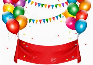 Happy Birthday Banner New Hd Holiday Birthday Banner with Balloons Stock Vector