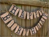 Happy Birthday Banner New Look Barn Wood Look Birthday Banner Rustic Birthday Cowboy