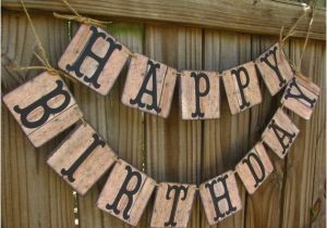 Happy Birthday Banner New Look Barn Wood Look Birthday Banner Rustic Birthday Cowboy