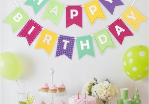 Happy Birthday Banner New Look Happy Birthday Banner Girly Brights Shopdecomod