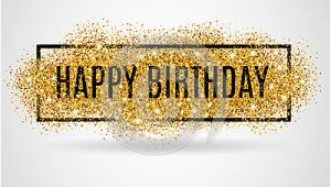 Happy Birthday Banner No Background Gold Happy Birthday Stock Vector Image 67423577