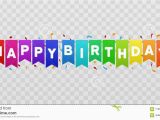 Happy Birthday Banner No Background Happy Birthday Flags Banner Transparent Background Stock