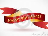 Happy Birthday Banner No Background Happy Birthday Red Waving Ribbon Banner Royalty Free Stock