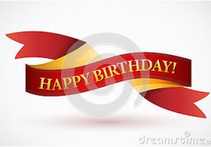 Happy Birthday Banner No Background Happy Birthday Red Waving Ribbon Banner Royalty Free Stock