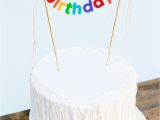 Happy Birthday Banner On Cake Birthday Cake Banner Birthday Cake topper by Pipsqueakandbean