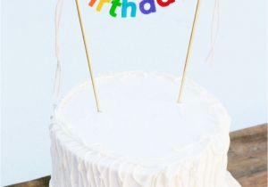 Happy Birthday Banner On Cake Birthday Cake Banner Birthday Cake topper by Pipsqueakandbean