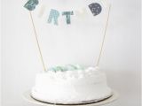 Happy Birthday Banner On Cake Happy Birthday Cake topper Cake Banner Cake Bunting