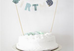 Happy Birthday Banner On Cake Happy Birthday Cake topper Cake Banner Cake Bunting